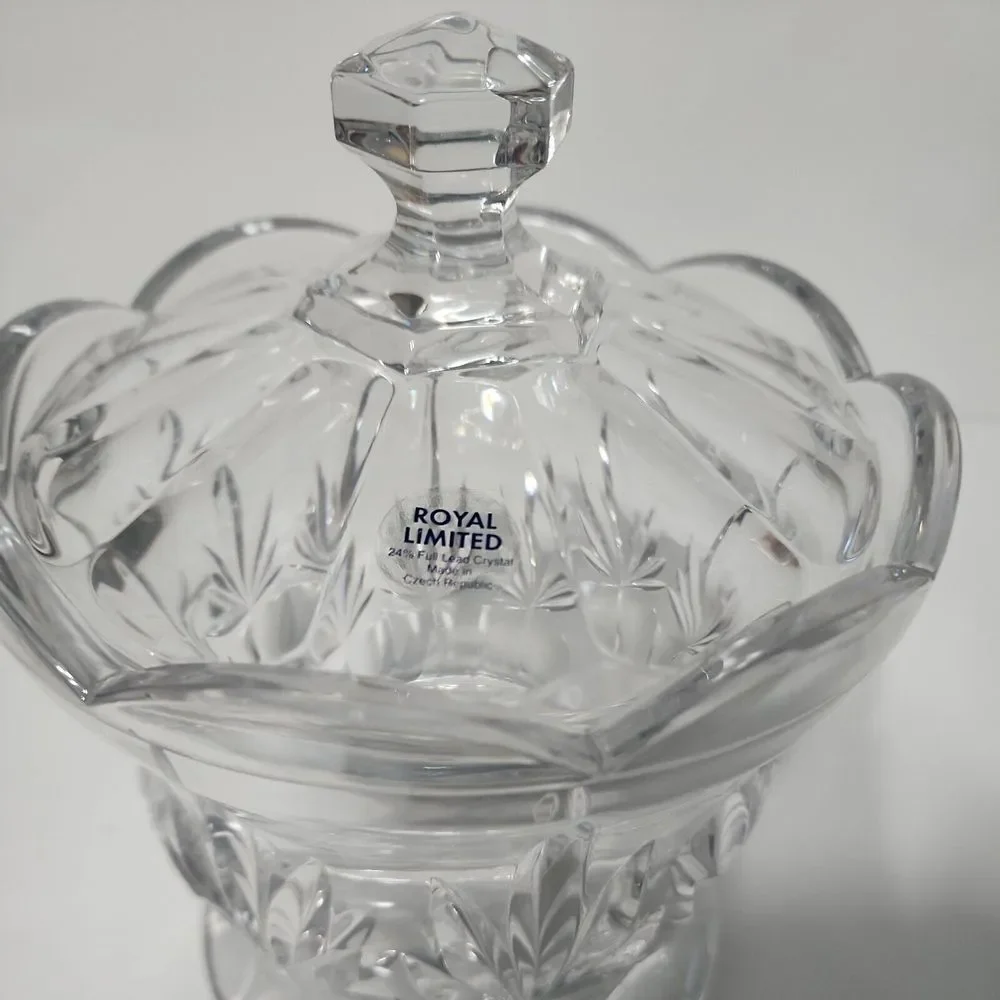 Vintage‎ Royal Limited Crystal Biscuit Barrel